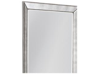 Bassett Mirror Beaded Silver Rectangular Floor Mirror