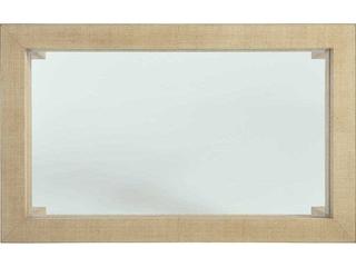 Barclay Butera Newport Harbor Raffia Rectangular Glass Sandstone Cocktail Table
