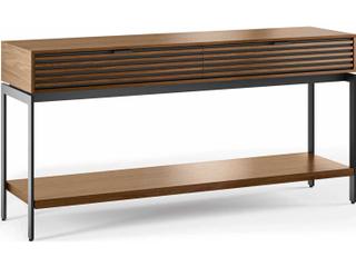 BDI Cora Rectangular Wood Natural Walnut Black Console Table