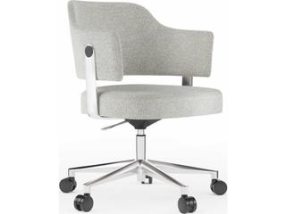 Circa Gray Upholstered Adjustable Swivel Computer Office Chair