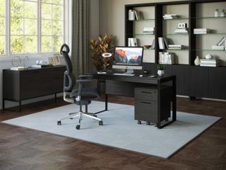 BDI Linea Shelf Charcoal Stained Ash Bookcase