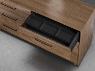 BDI Kava 6-Drawers Brown Hardwood Double Dresser