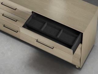 BDI Kava 6-Drawers White Hardwood Double Dresser