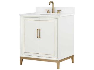 BEMMA Gracie 30" Satin White Brass Vanity