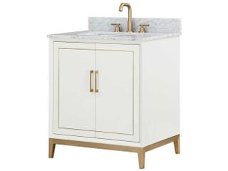 BEMMA Gracie 30" Satin White Brass Vanity