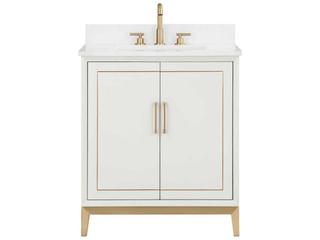 BEMMA Gracie 30" Satin White Brass Vanity
