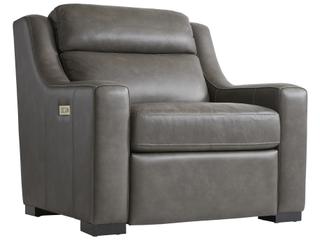 Bernhardt Germain Gray Leather Recliner