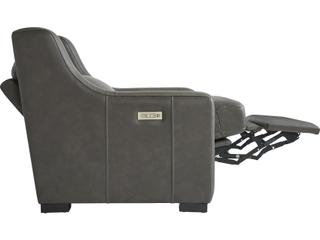 Bernhardt Germain Gray Leather Recliner