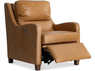 Bernhardt Dillon Beige Tan Leather Recliner