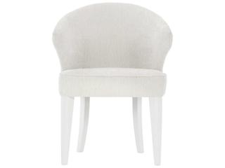 Bernhardt Silhouette White Upholstered Arm Dining Chair