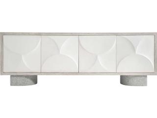 Bernhardt Lunula 86" Oak Wood Entertainment Credenza