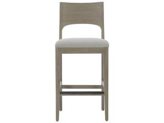 Bernhardt Solaria Upholstered Oak Wood Bar Stool