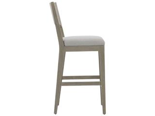 Bernhardt Solaria Upholstered Oak Wood Bar Stool