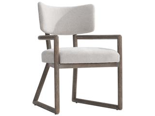 Bernhardt Casa Paros White Upholstered Arm Dining Chair