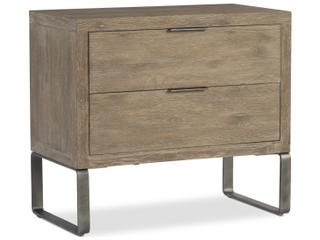 Tribeca 2-Drawers Oak Wood Nightstand