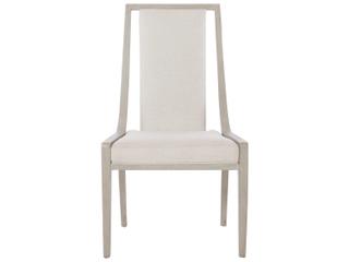 Bernhardt Axiom Poplar Wood Beige Upholstered Side Dining Chair