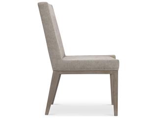 Bernhardt Linea Ash Wood Beige Upholstered Side Dining Chair
