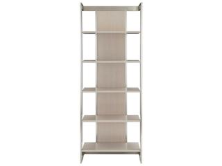 Bernhardt Axiom Linear Gray Brushed Silver Bookcase