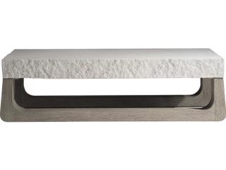 Bernhardt Exteriors Sand Grey / Weather Teak Rectangular Bristol Patio Coffee Table