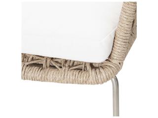Bernhardt Exteriors Hazelnut Arm Patio Dining Chair with Seat Pad