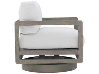 Bernhardt Exteriors Tanah Weathered Teak Swivel Outdoor Patio Lounge Chair