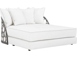 Bernhardt Exteriors Gray Flannel Lounge Bed with Cushion
