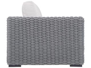 Bernhardt Exteriors Capri White/Cream Cast Aluminum Cushion Lounge Chair