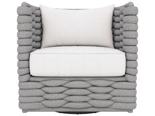 Bernhardt Exteriors Wailea White/Cream  Aluminum Cushion Lounge Chair