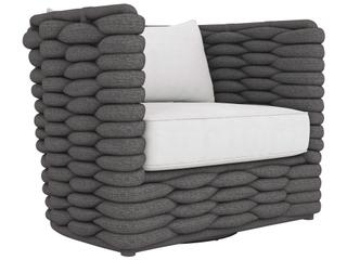 Bernhardt Exteriors Wailea White/Cream Aluminum Cushion Lounge Chair
