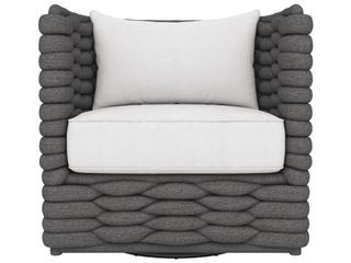 Bernhardt Exteriors Wailea White/Cream Aluminum Cushion Lounge Chair
