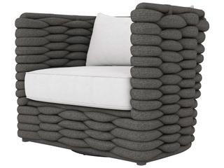 Bernhardt Exteriors Wailea White/Cream Aluminum Cushion Lounge Chair