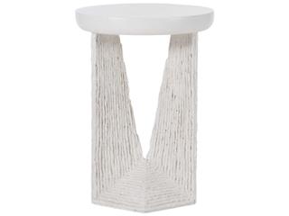 Bernhardt Exteriors Voile White Round Outdoor End Table