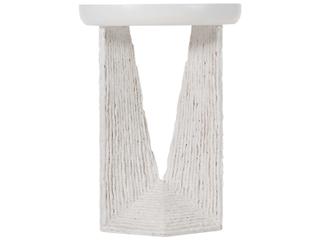 Bernhardt Exteriors Voile White Round Outdoor End Table
