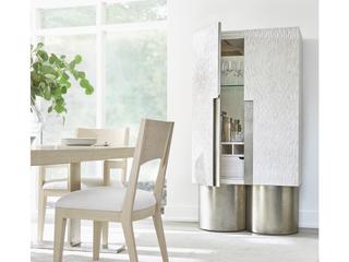Bernhardt Solaria White Ash Wood Bar Cabinet