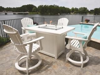 Berlin Gardens Comfo-back Recycled Plastic Outdoor Patio Dining Set