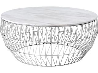 Bend Goods Marble Chrome Coffee Table Round