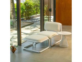 Bend Goods Tube White Accent Chair
