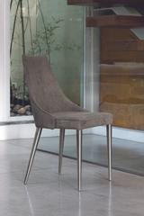 Bontempi Casa Clara Gray Upholstered Side Dining Chair