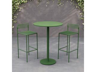 Bend Goods Outdoor Pedestal Aluminum Round Bar Table