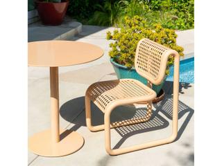 Bend Goods Outdoor Pedestal Aluminum Square Dining Table