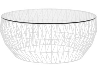 Bend Goods Outdoor Coffee Galvanized Iron White Round Table