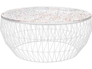 Bend Goods Outdoor Coffee Galvanized Iron White Round Table
