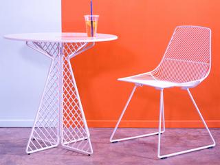 Bend Goods Outdoor Cafe White Patio Dining Set