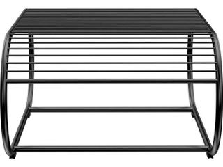 Bend Goods Outdoor Loop Wrought Iron Black Ottoman/Table