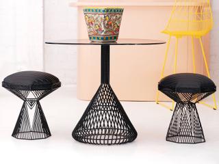 Bend Goods Outdoor Switch Galvanized Iron Black Dining Set