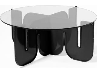 Bend Goods Outdoor Wave Resin Black Round Coffee Table