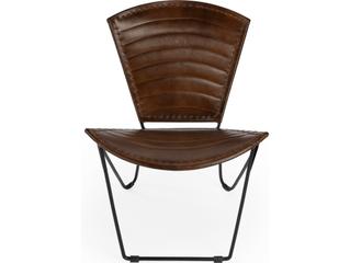 Butler Felix Brown Leather Accent Chair