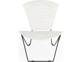 Butler Felix White Leather Accent Chair