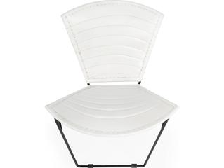 Butler Felix White Leather Accent Chair