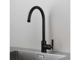 Cross Pull-Out Mixer Kitchen Faucet in Welders Black and Solid Metal